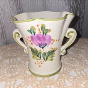 Vintage Vase Ornate Hand Painted  Vase